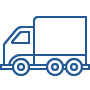 Blue transportation icon