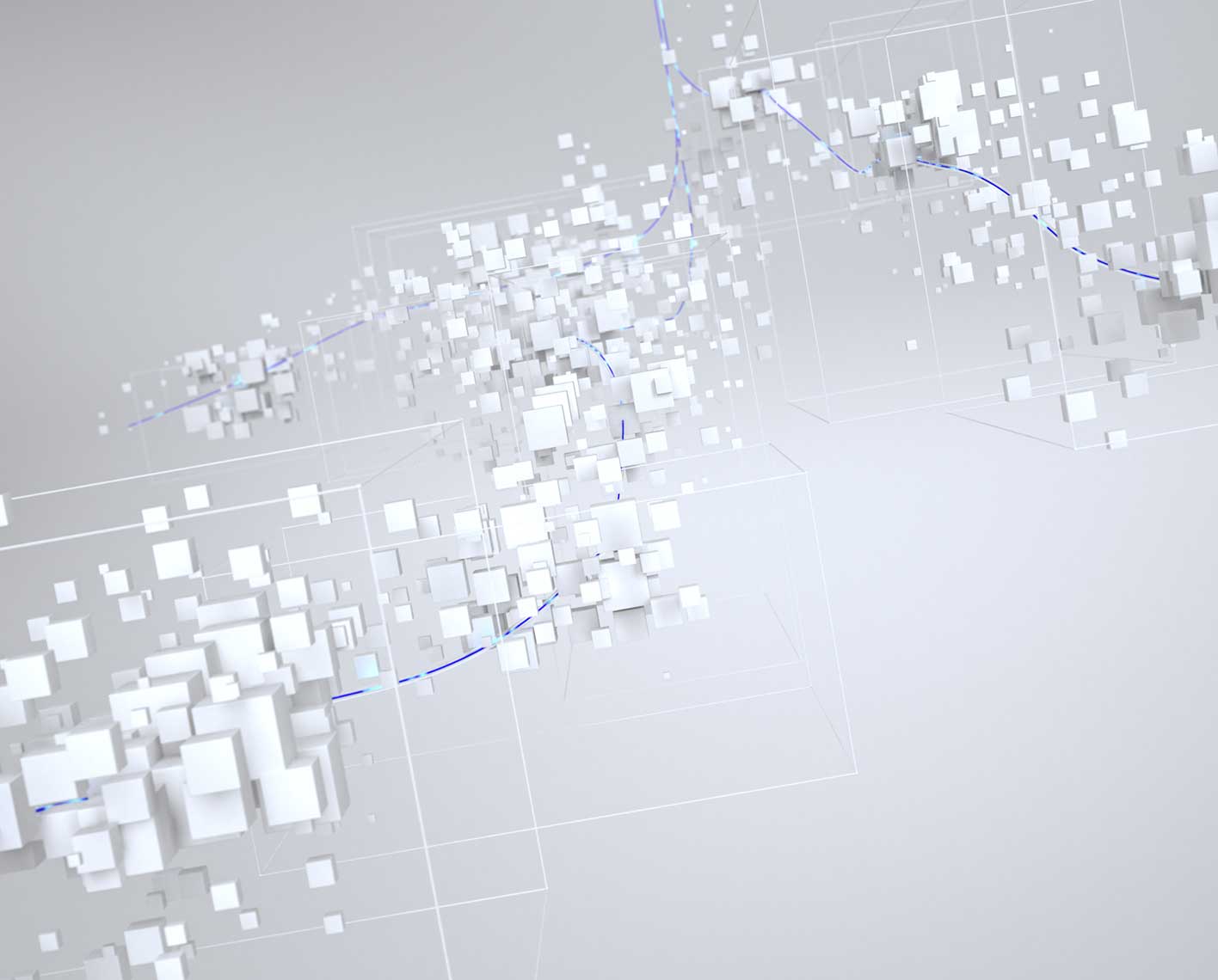 SLB Brand art of cubes representing reservoirs