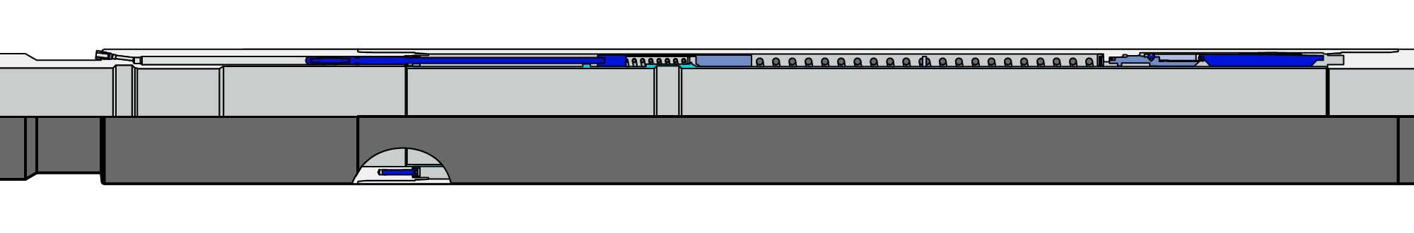Partially cutaway schematic of a SlimTech reduced-OD, surface-controlled safety valve.