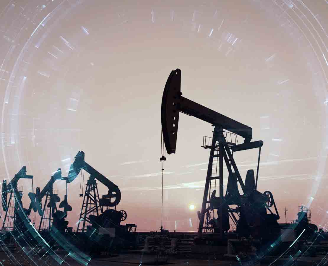 Image of land oil rig.