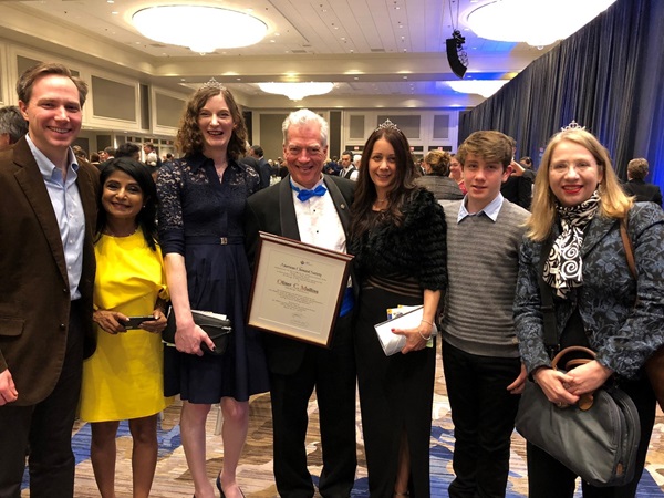 Oliver C Mullins receives award