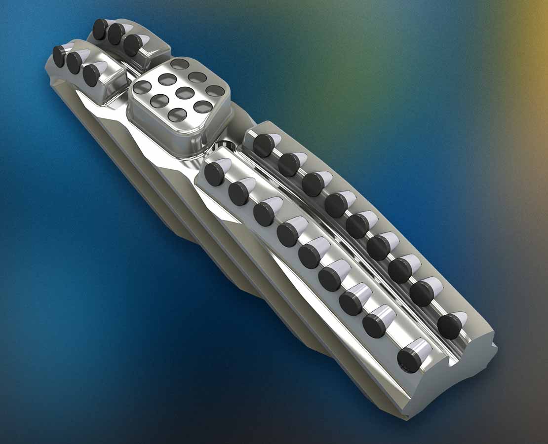 PDC cutter block.