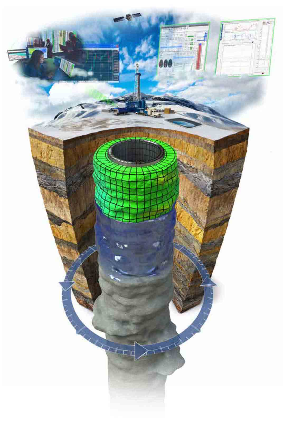 Invizion RT service combines job design data with real-time acquisition data from both the rig and equipment to enable an effective cementing job.