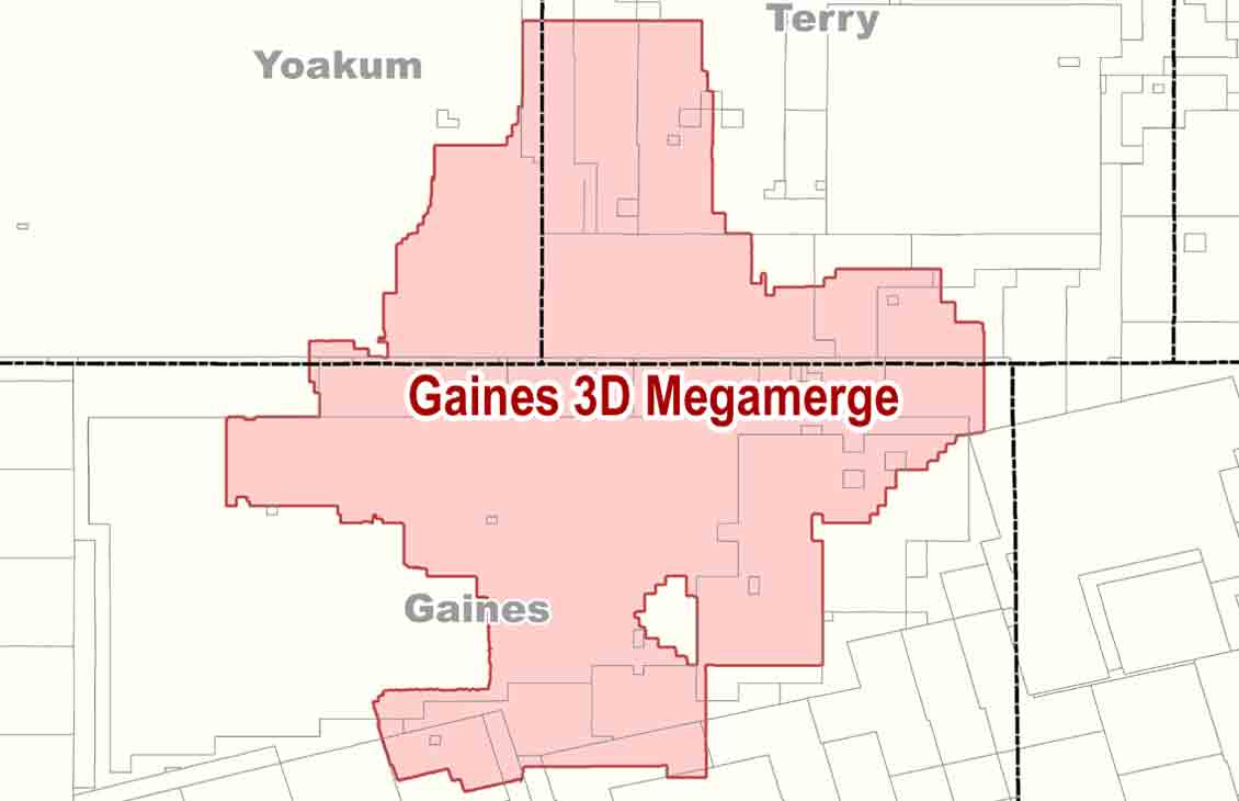 Gaines megamerge location in West Texas.