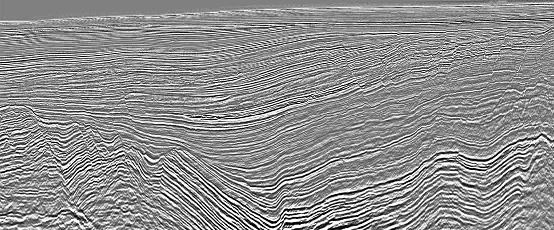 Image showing acquired seismic data of Carnarvon Basin