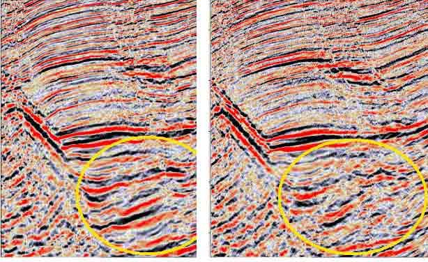 Comparsion of anisotropic PS Kirchhoff prestack migration data with conventional data.