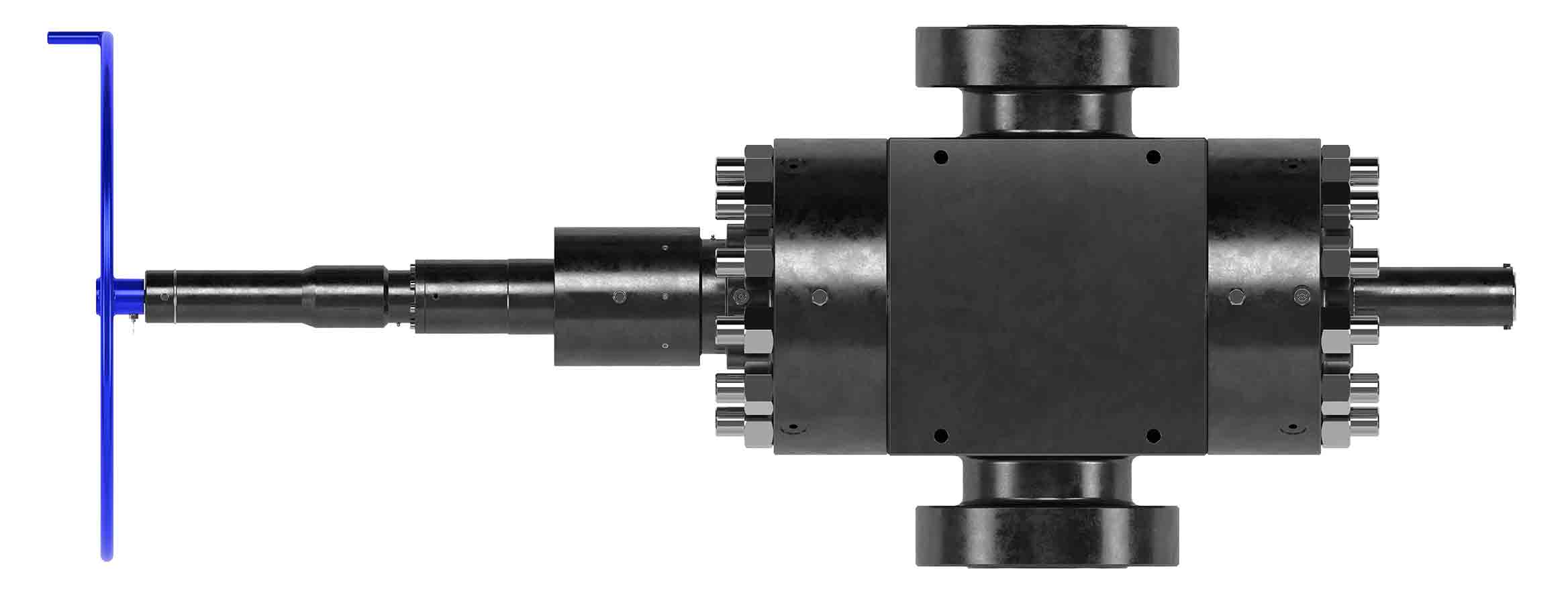 Manually operated version of FLS-R high-pressure API 6A slab-style gate valve.