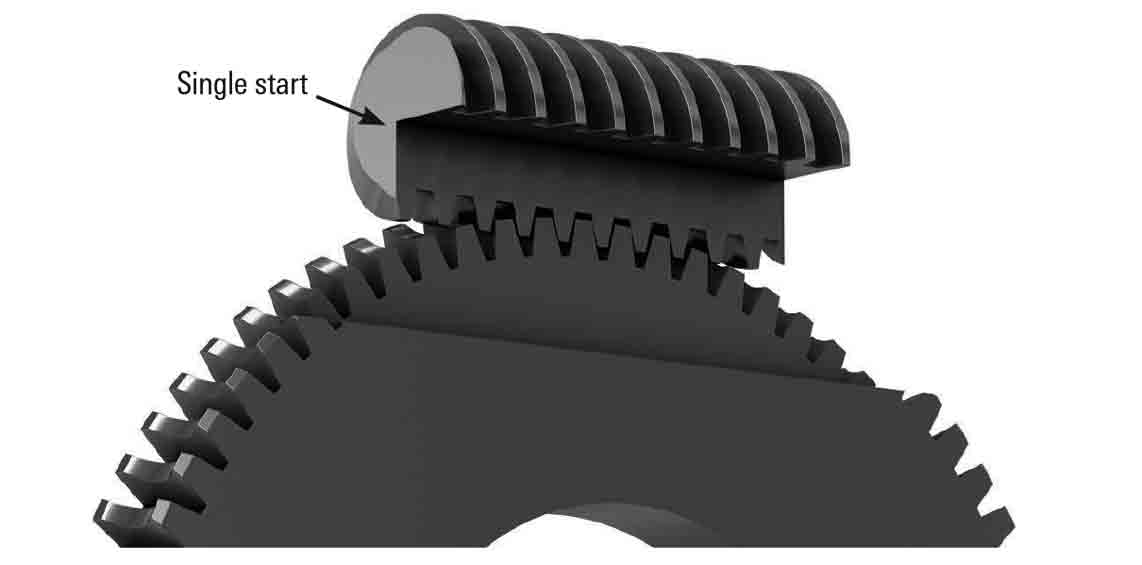Single-enveloping worm gear